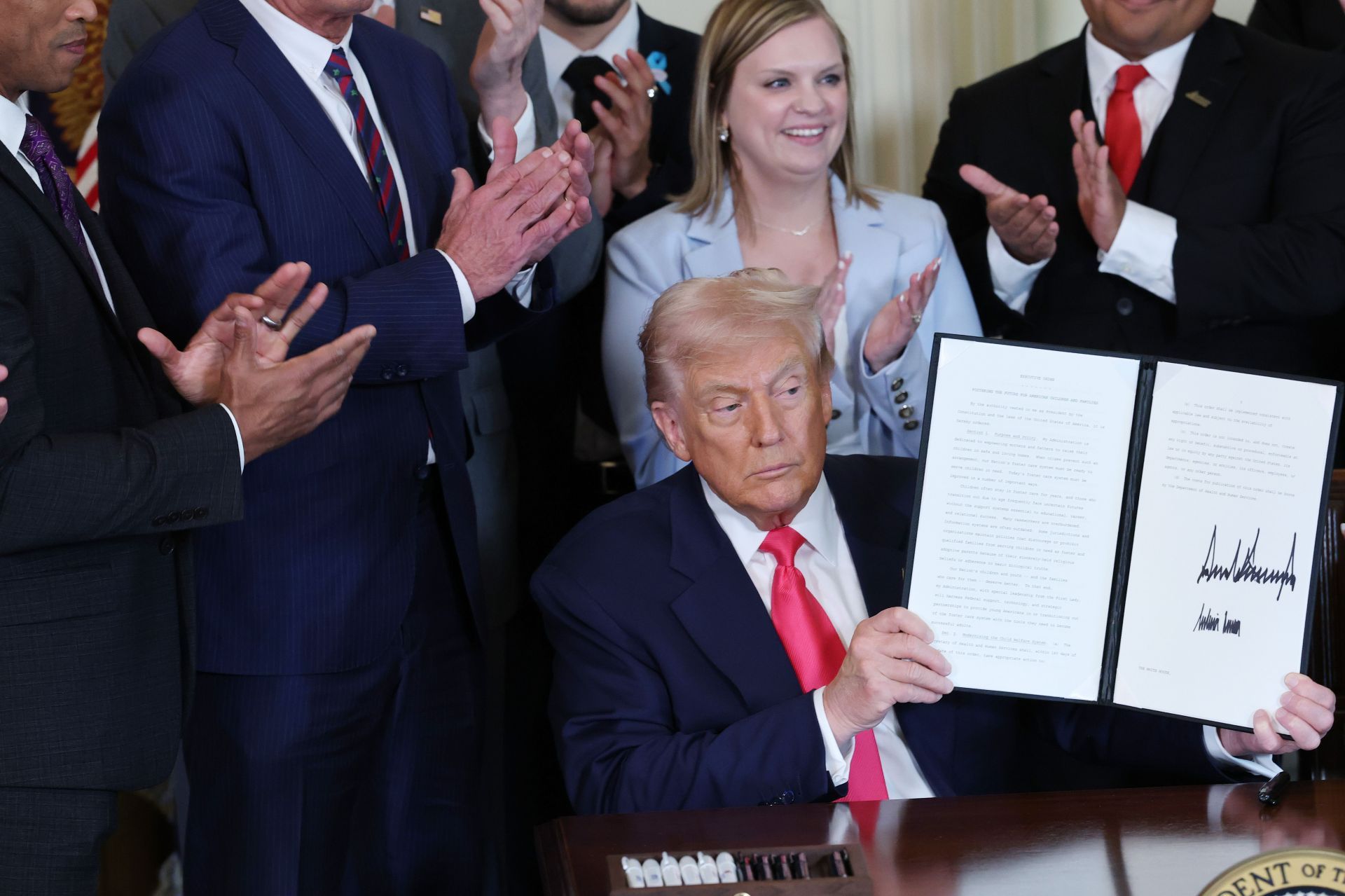 President Trump Signs Executive Order On &quot;Fostering The Future&quot; - Source: Getty