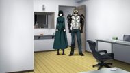 Genos, after the new upgrade arrives at Saitama's home with Fubuki (Image Source: J.C. Staff)