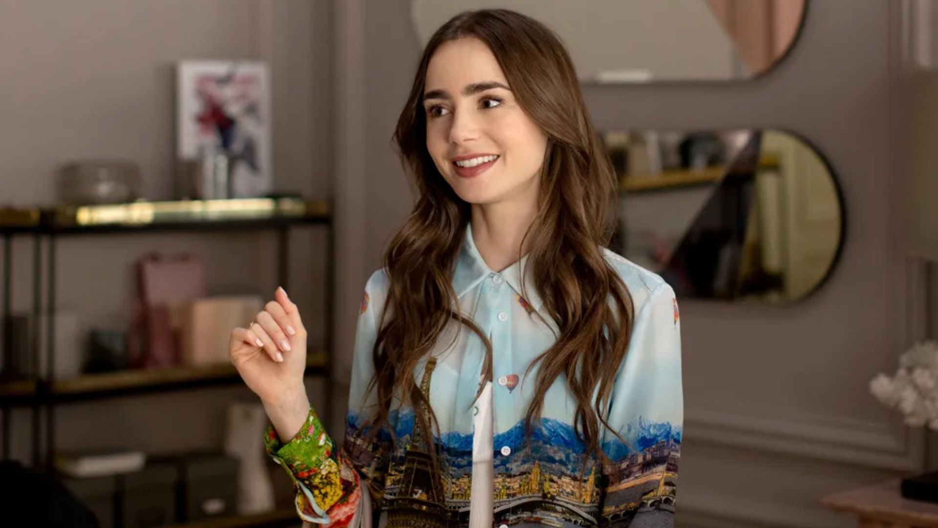 Lily Collins in Emily in Paris | Image via Netflix