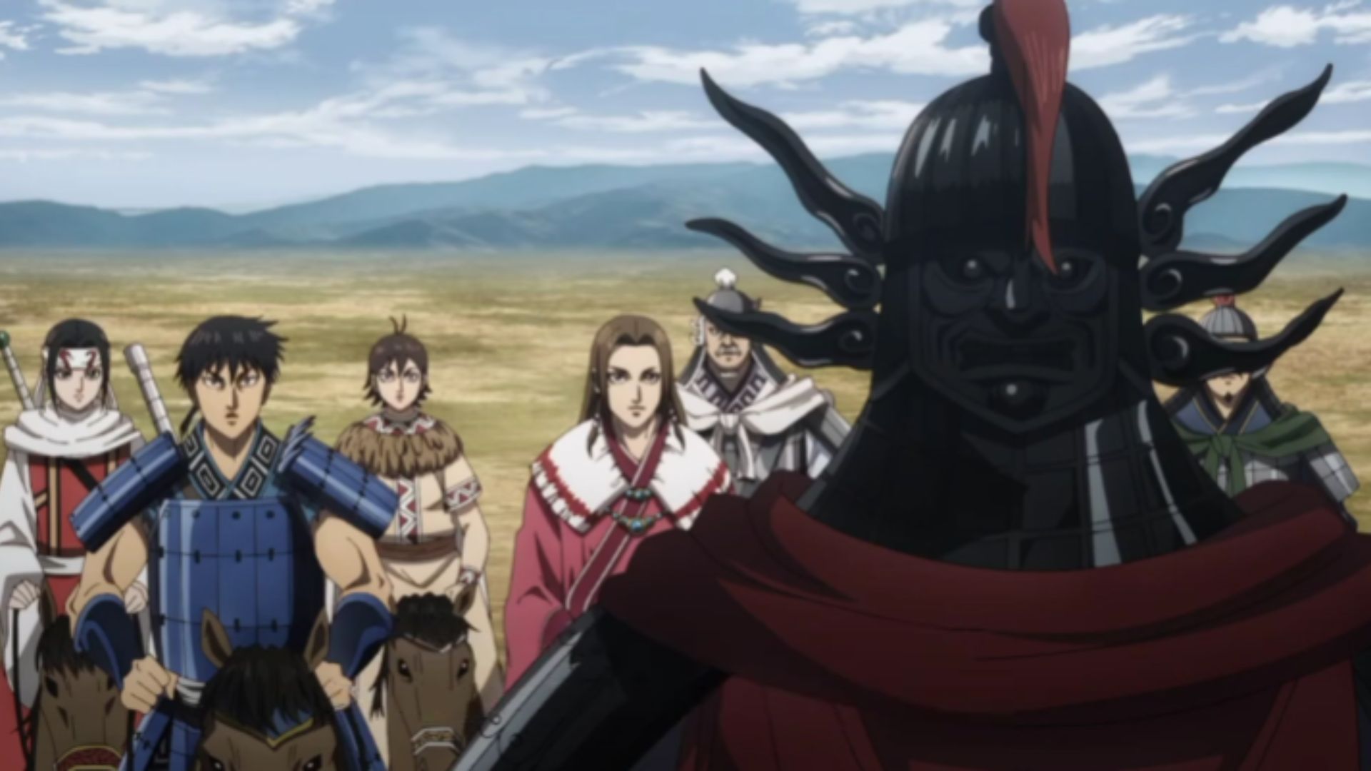 Ou sen explaining the situation to Shin and others (Image Source: Studio Pierrot)
