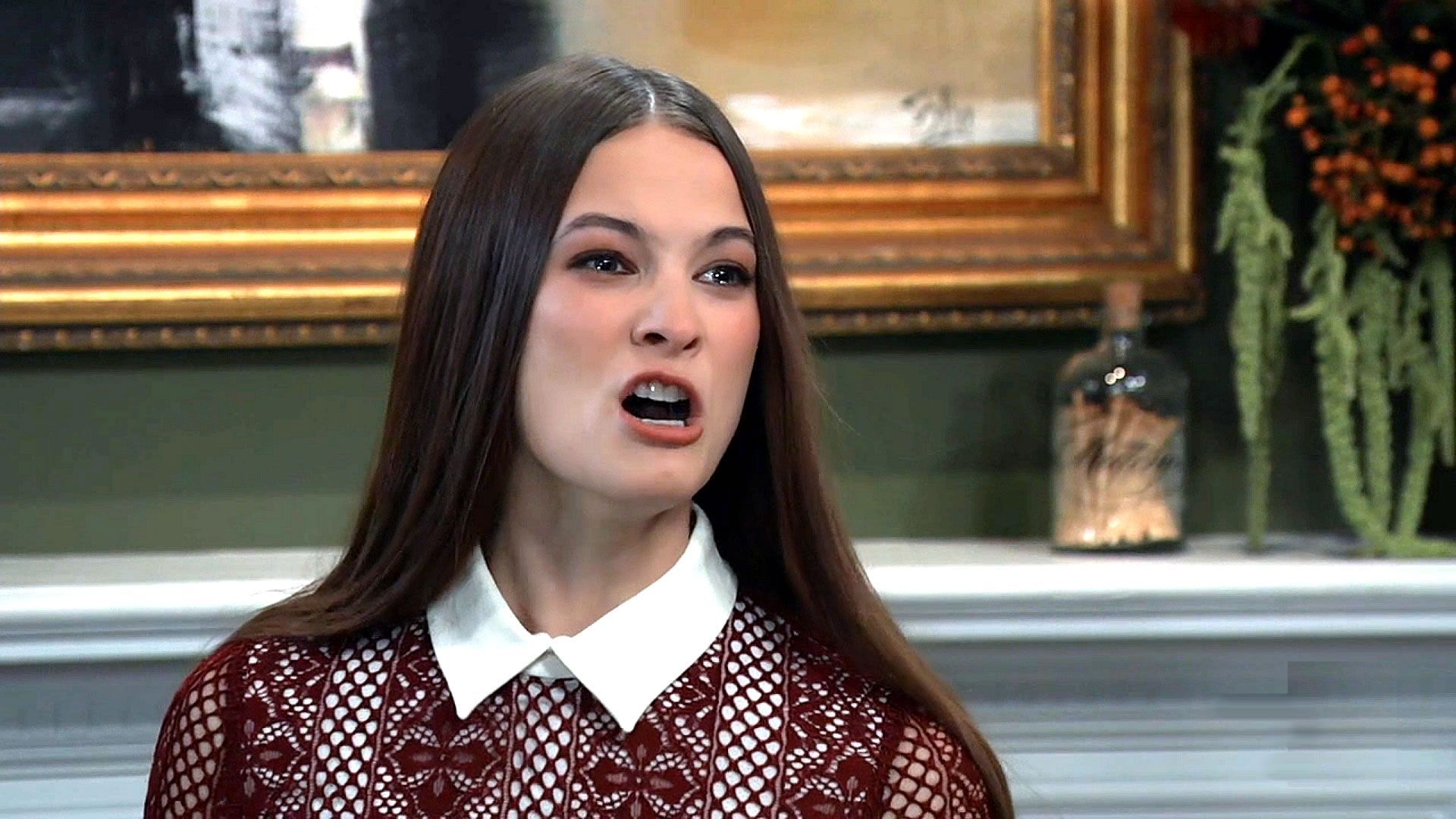 General Hospital&#039;s evil Esme yelling. | Image Source: ABC