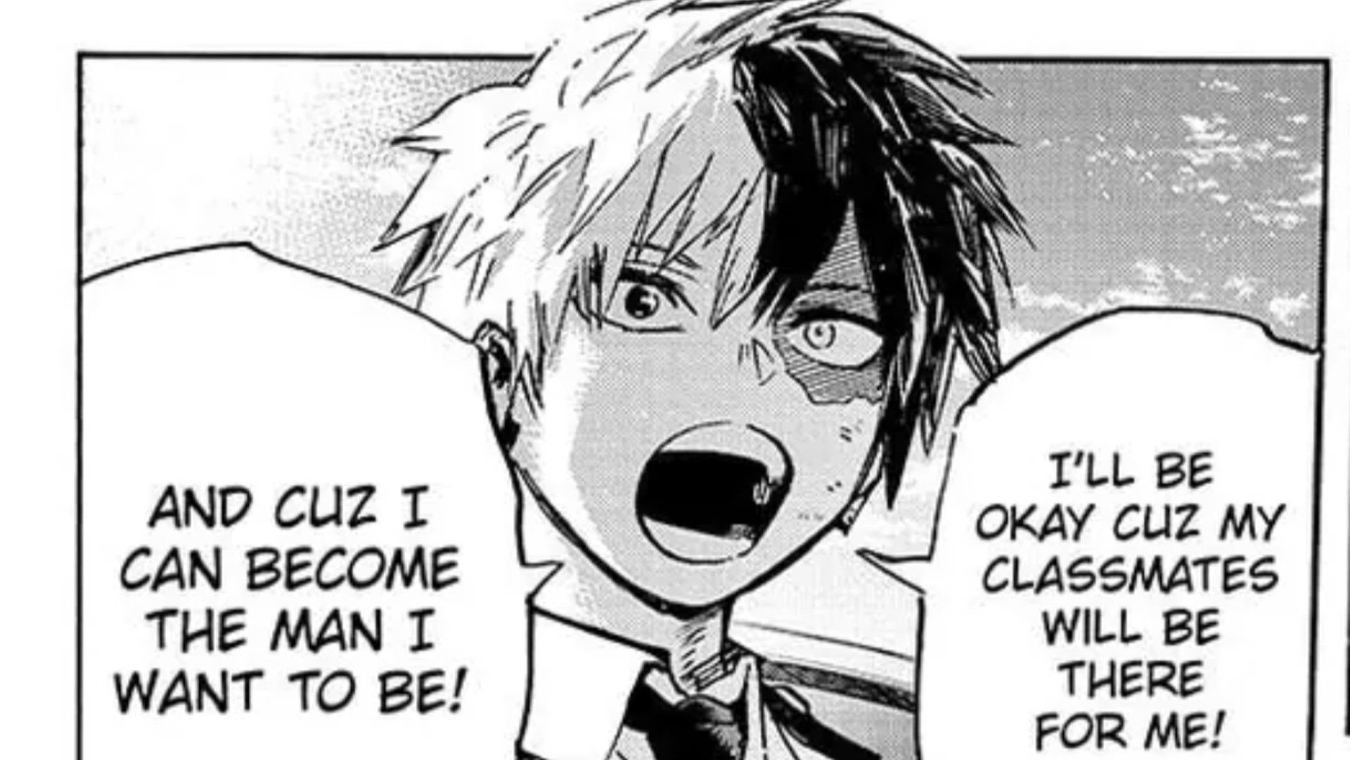 Shoto&#039;s declaration to his parents (Image Credit: Shueisha)