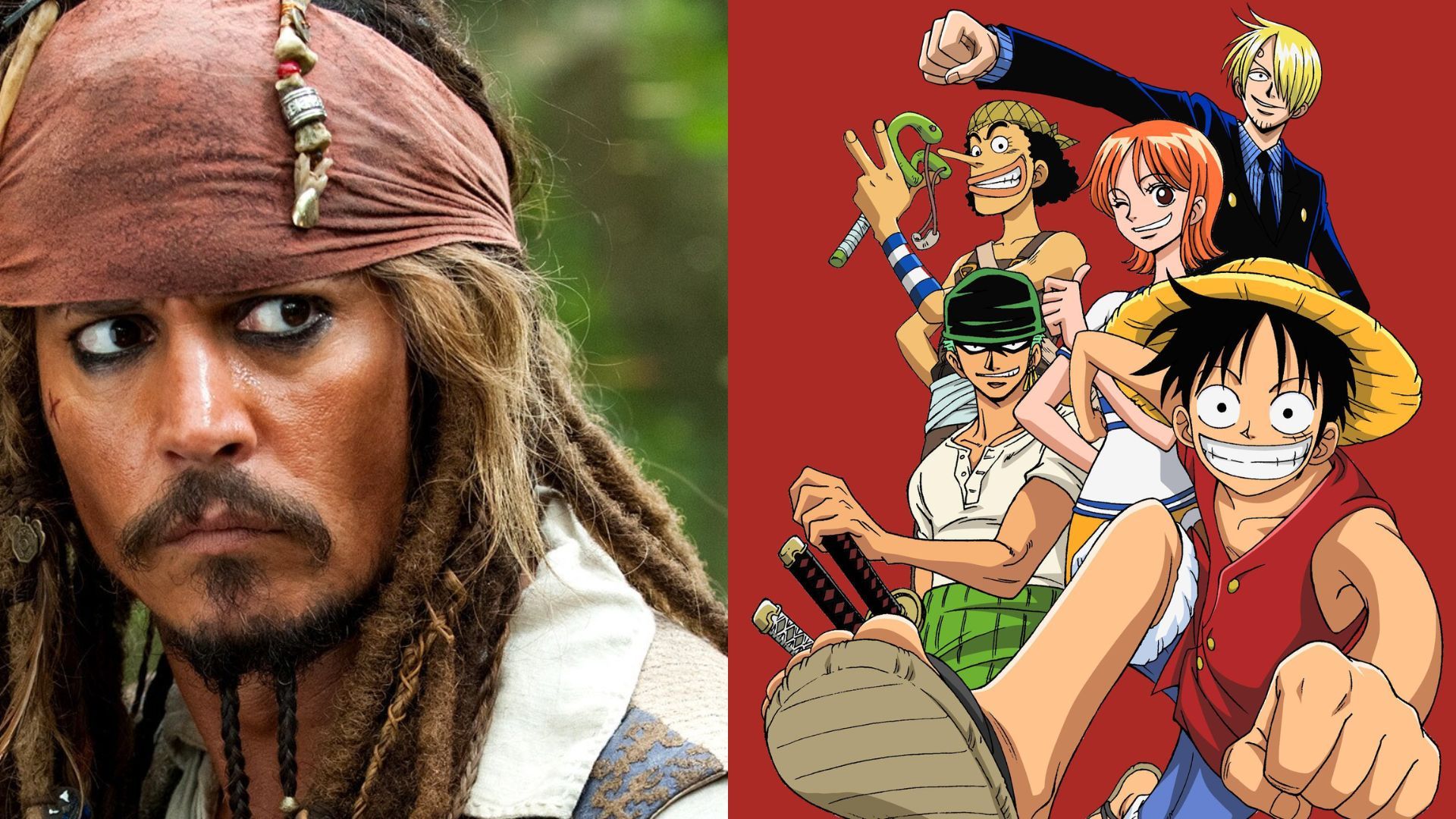 Straw Hat Pirates and Johnny Depp (Image credit: Toei Animation and Walt Disney)