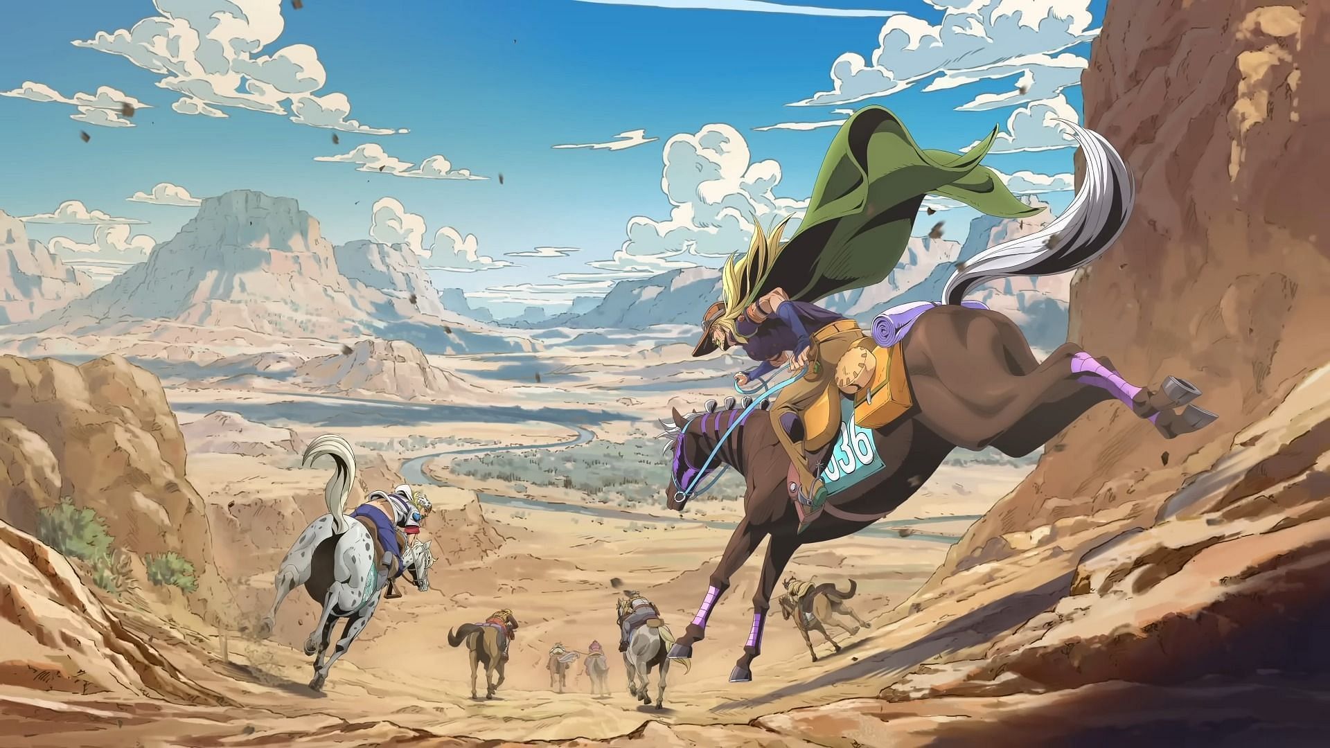 JoJo&rsquo;s Bizarre Adventure: Steel Ball Run visual (Image credit: David Production)