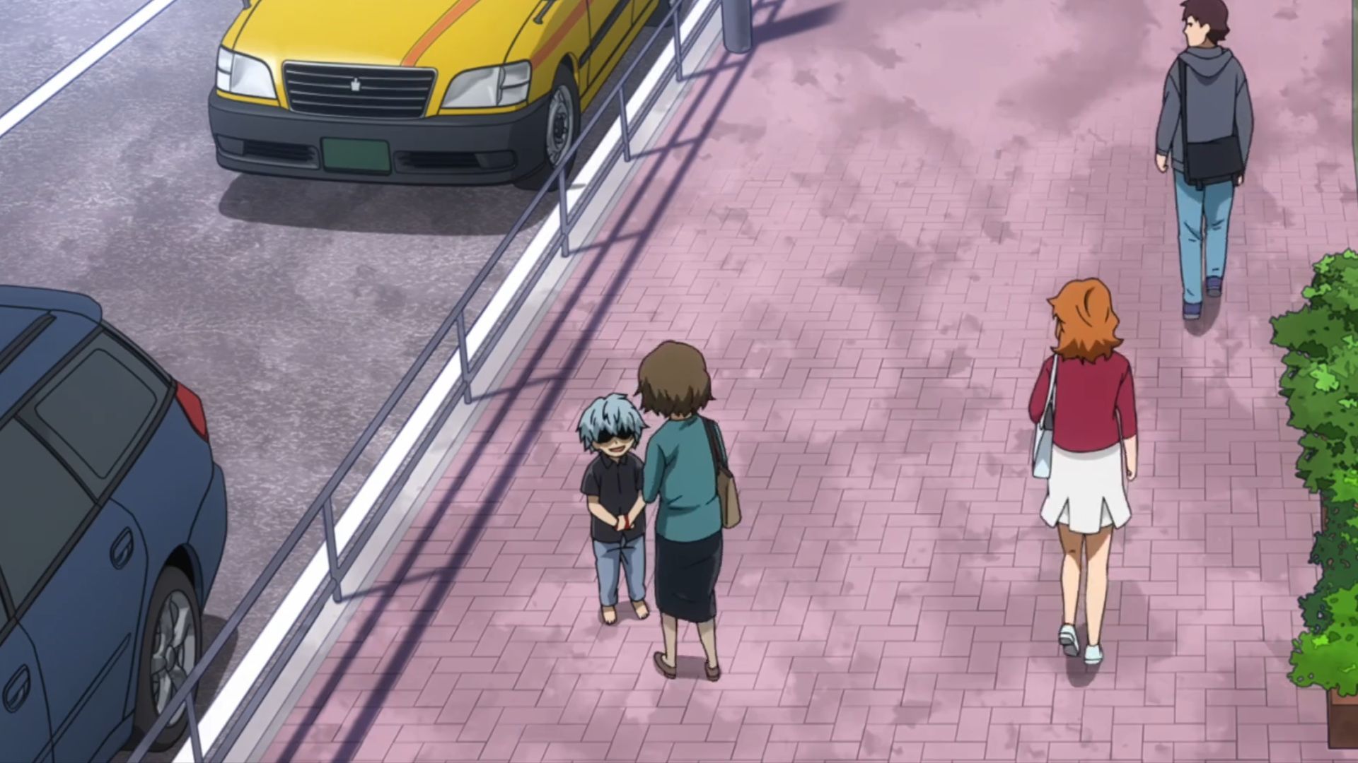 The woman leaving Tenko on the streets (Image Credit: Studio Bones)