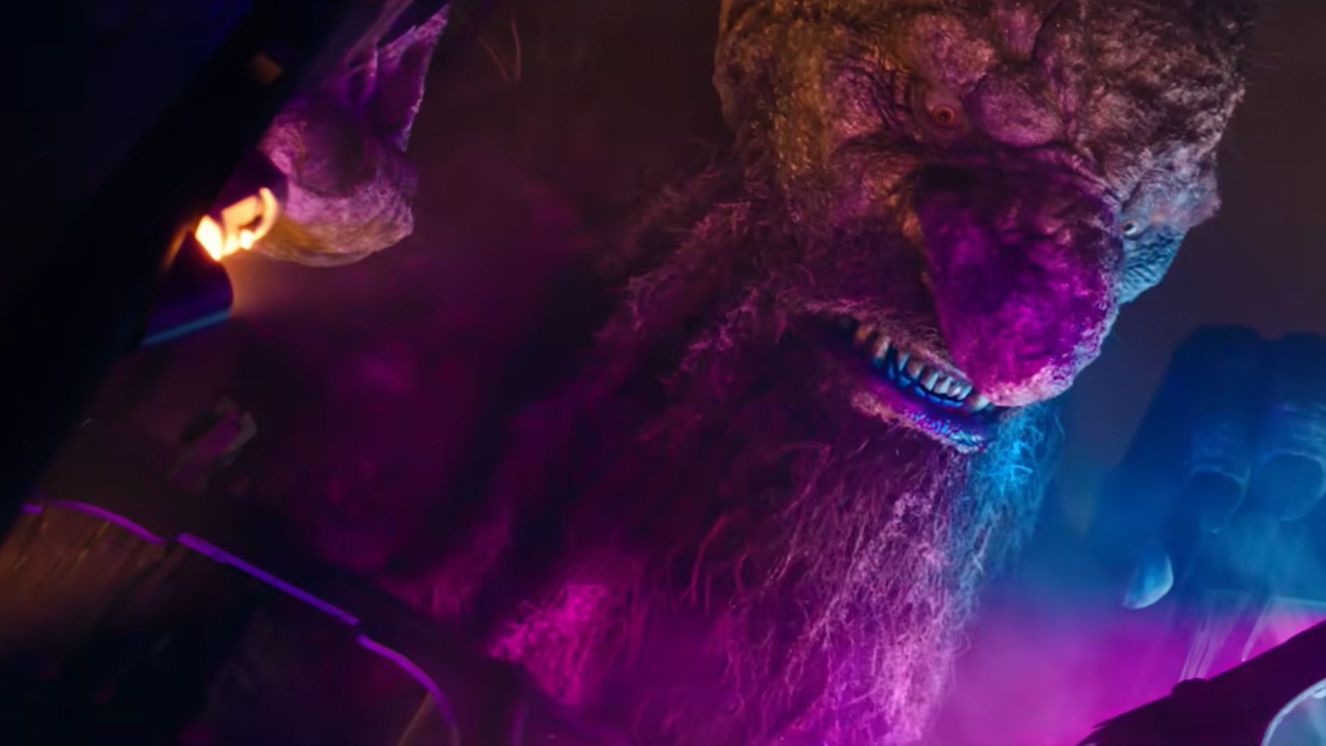 A troll watches people from a mirror roof in Troll 2