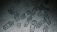 A shot of footprints from the trailer (Image Credit: Studio Pierrot)