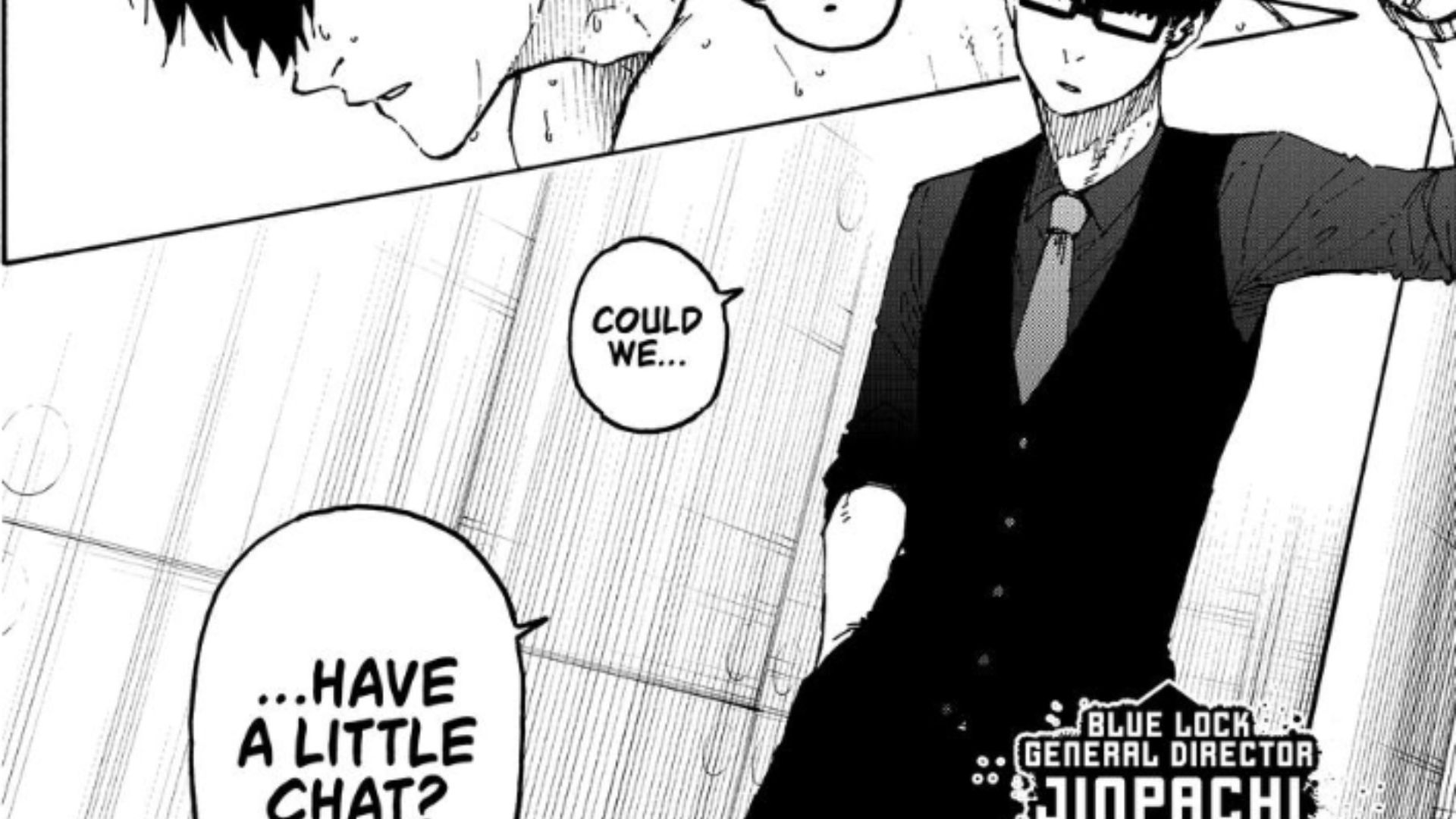 Jinpachi Ego calling out Isagi for a chat (Image Source: K Manga)