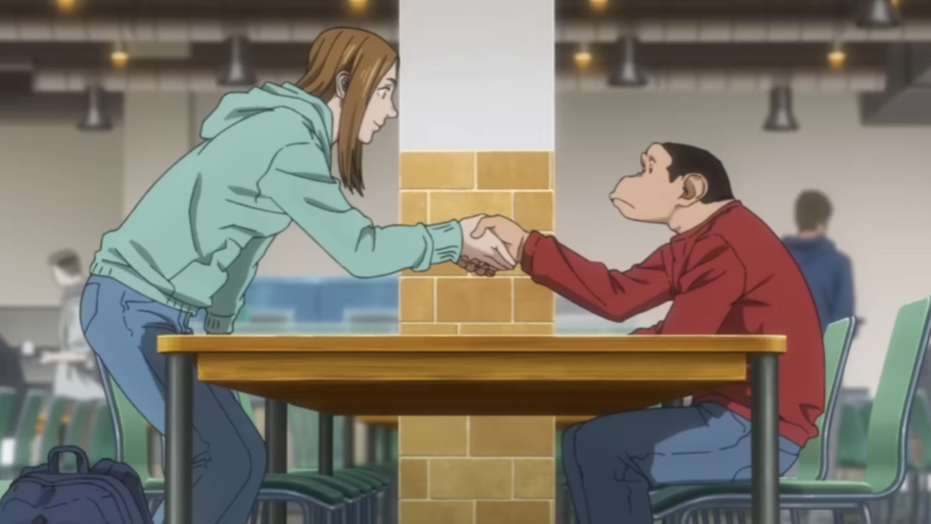 Charlie&#039;s first human friend, Lucy (Image Source: TOHO Animation)