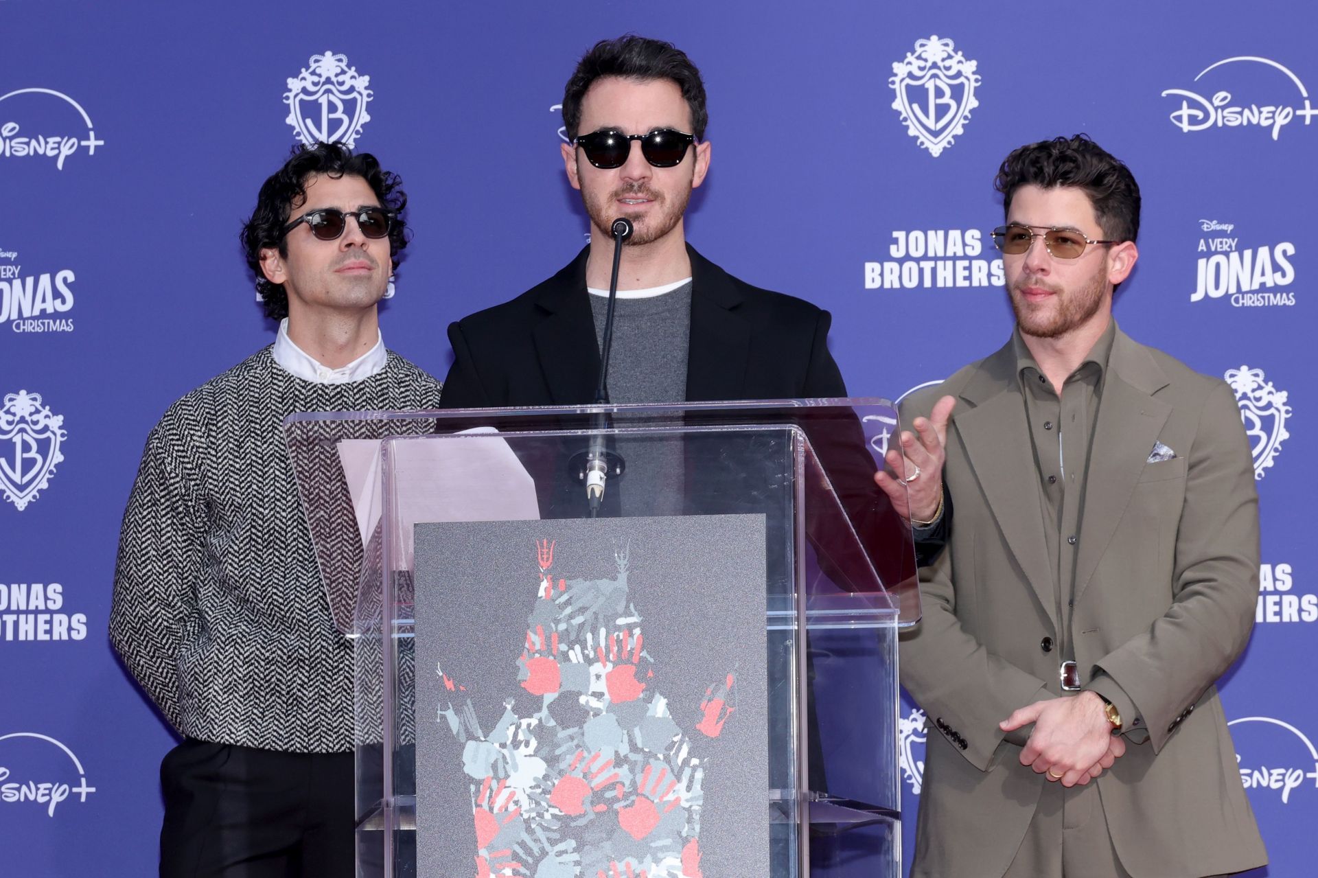 Jonas Brothers Hand And Footprint In Cement Ceremony At TCL Chinese Theater - Source: Getty