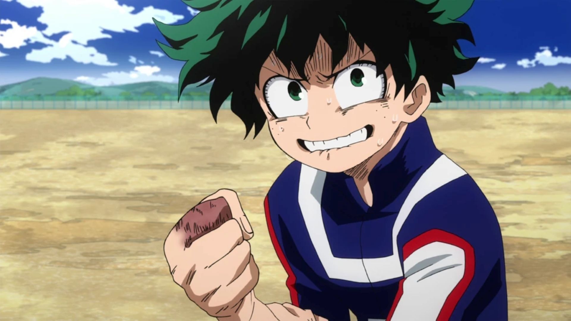 Deku, in the early parts of the show (Image Credit: Studio Bones)