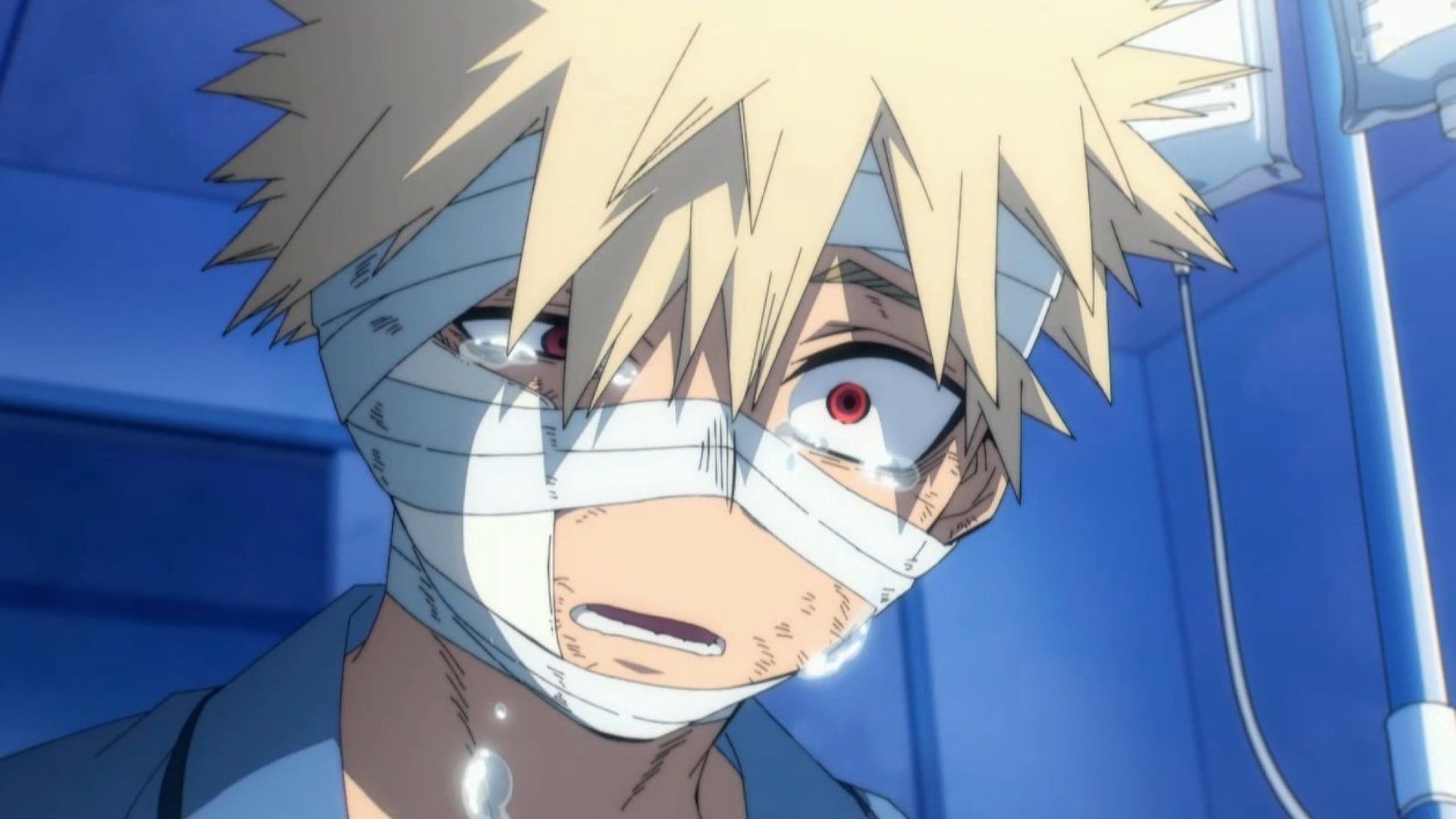 Bakugo in tears (Image Credit: Studio Bones)