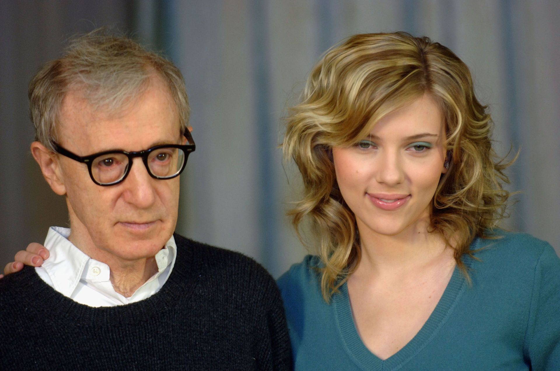 Woody Allen Promotes &quot;Match Point&quot; In Italy - Source: Getty