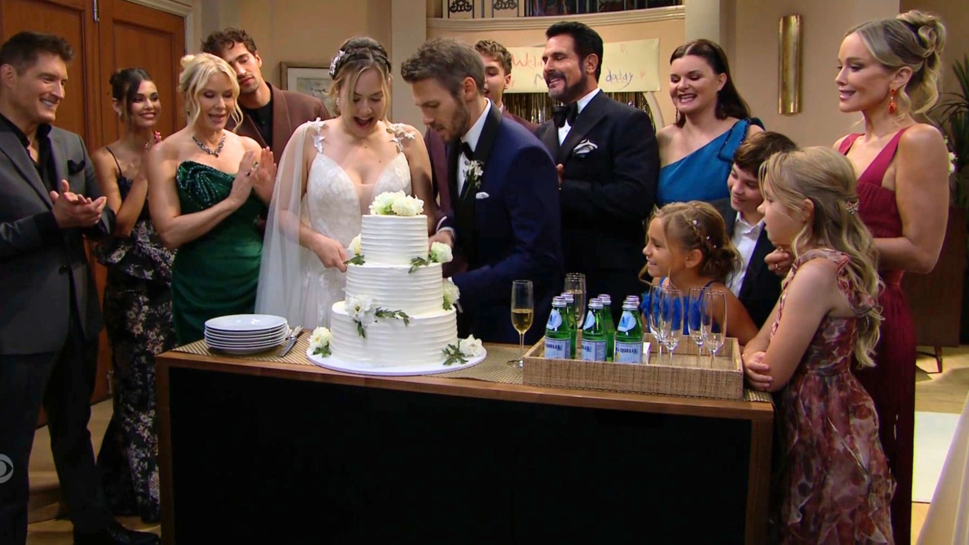 Hope and Liam had a very happy wedding reception | Image: CBS