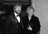 Chuck Norris and Dianne Holechek - Source: Getty