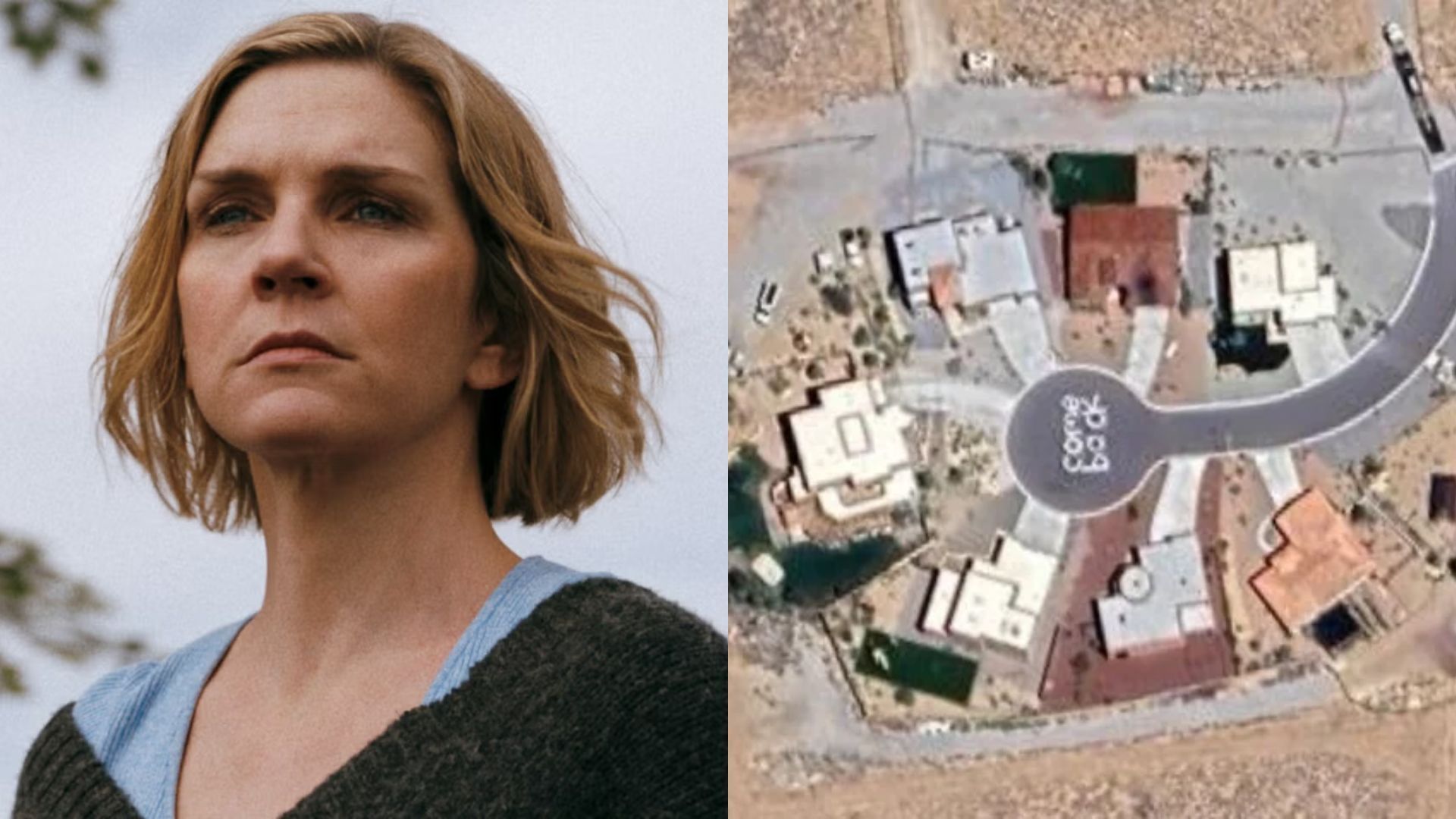Fans think Google Earth accidentally revealed a huge Pluribus Season 1 spoiler, and it got deleted fast (Images via Apple TV+ and Google Earth)