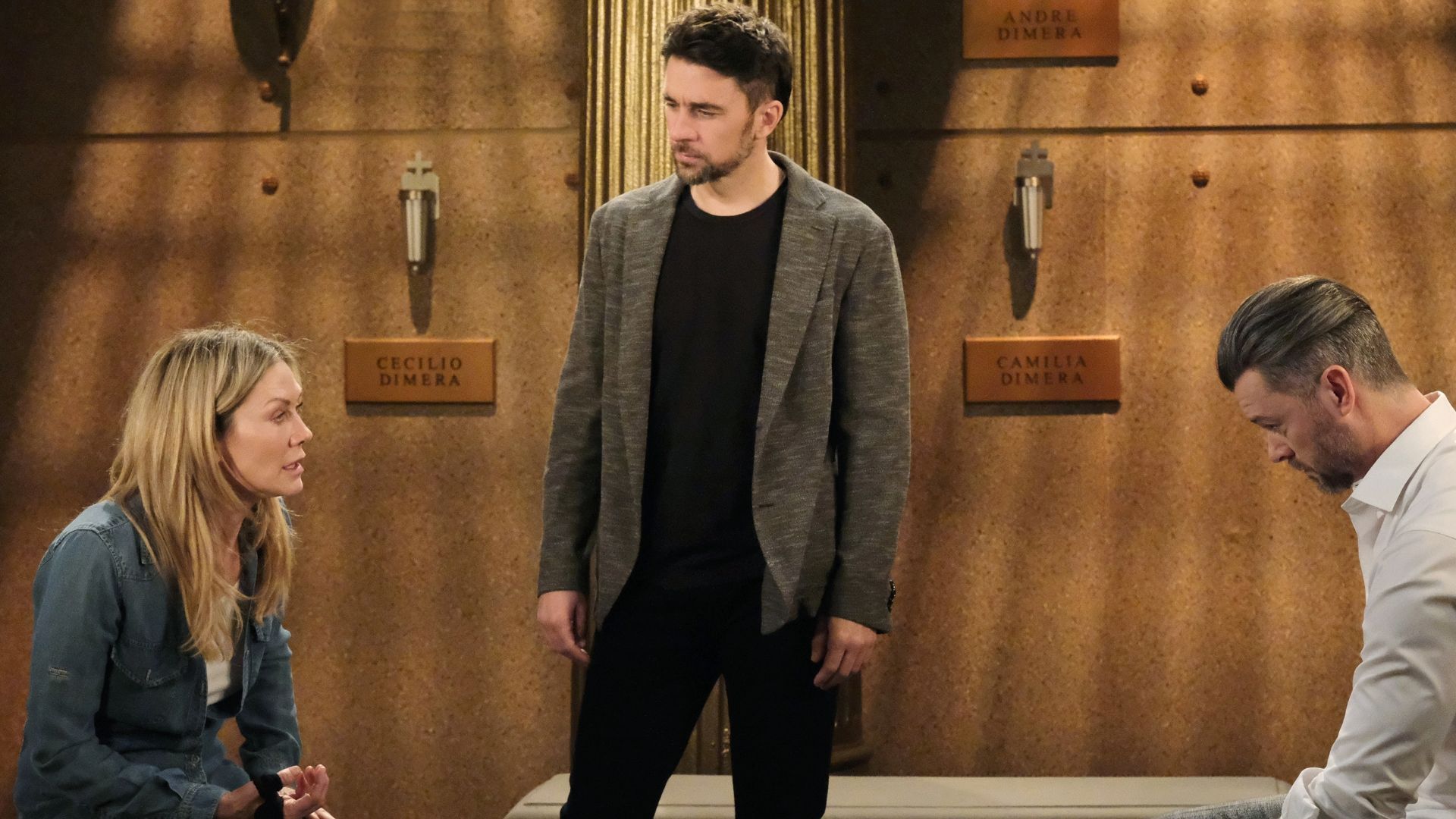 Chad has to break up a fight between Kristen and EJ on Days of our Lives | Image: JPI