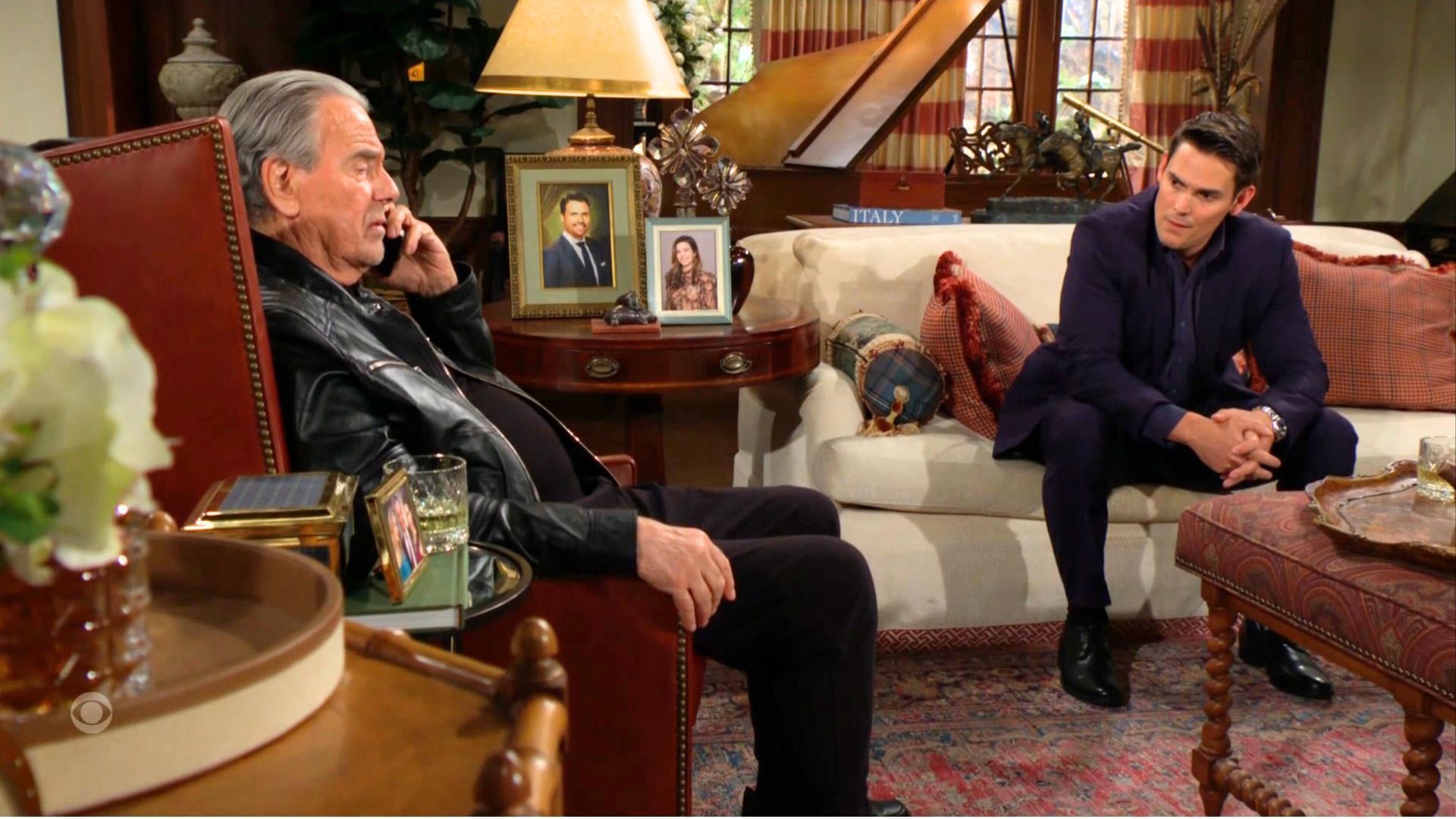 Victor and Adam can&#039;t have private conversations as long as there is the Newman staircase on The Young and the Restless | Image: CBS