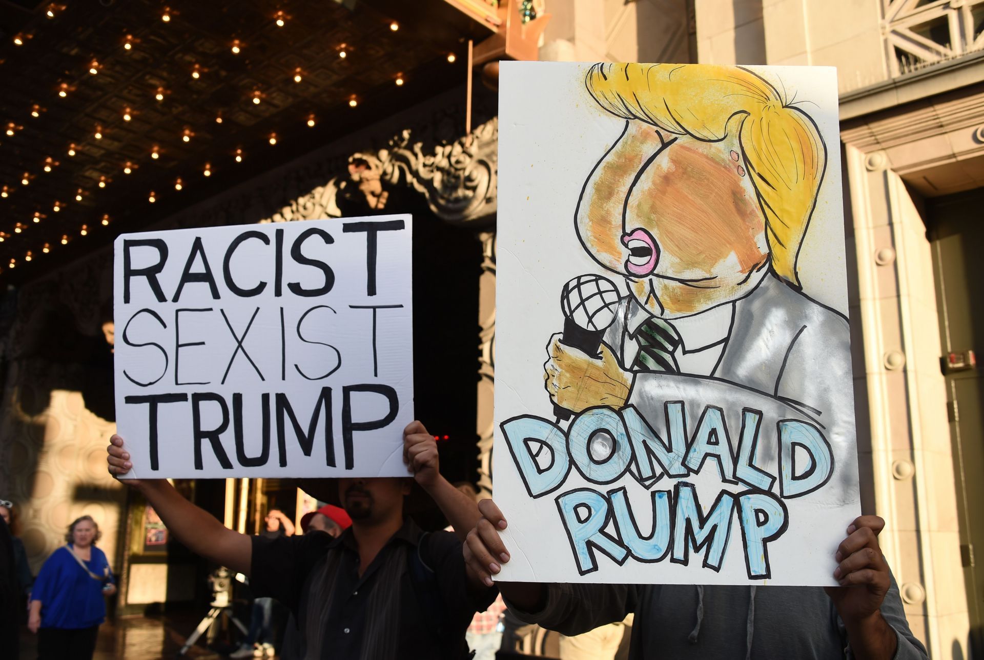 Anti-Trump Protestors Rally Outside Jimmy Kimmel Show - Source: Getty