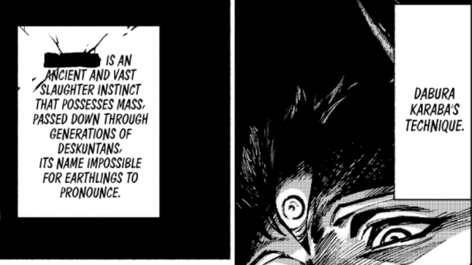 Dabura&#039;s technique explained (Image Source: VIZ)