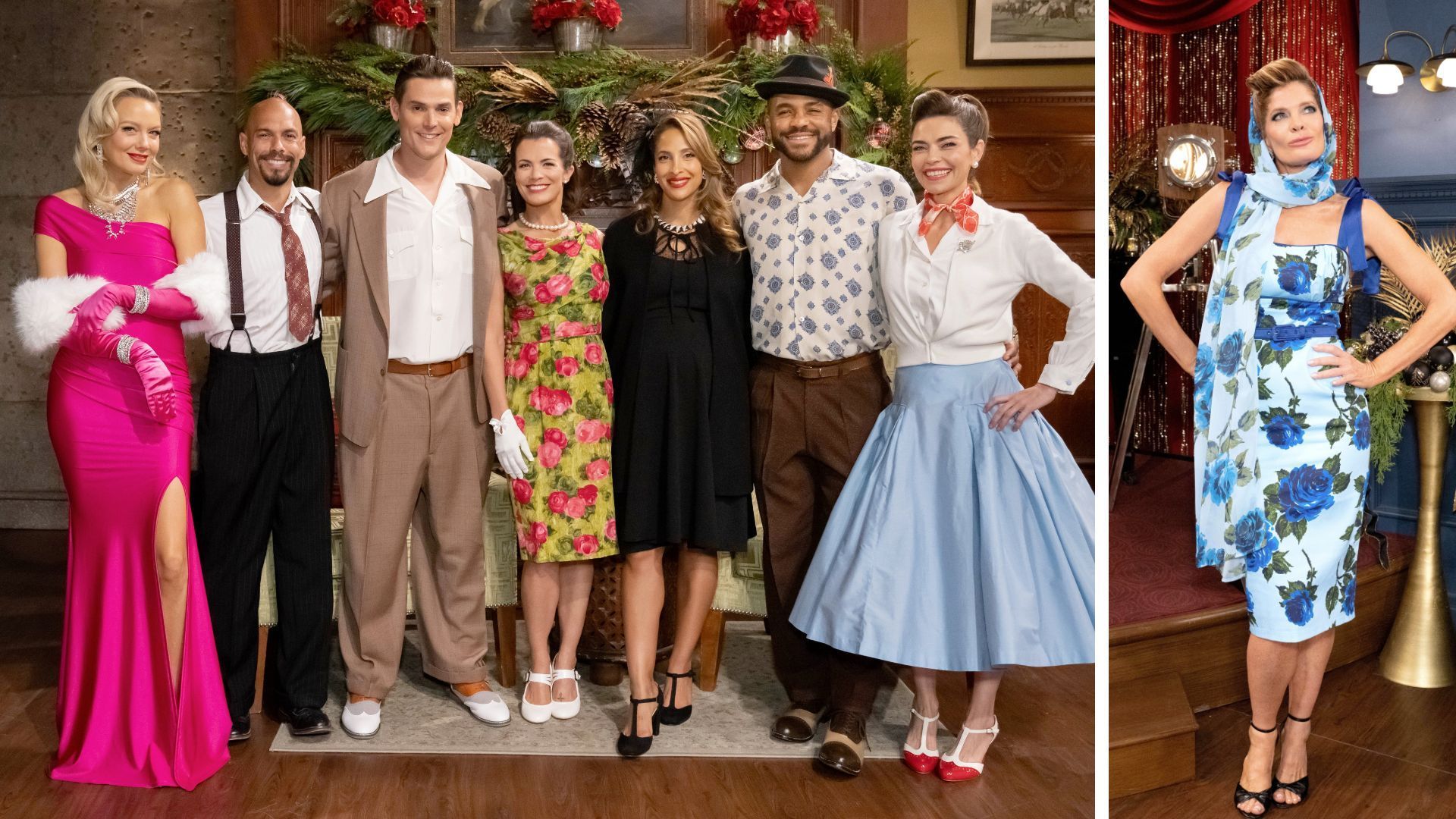 Abby, Devon, Adam, Cheslea, Lily, Nate, Victoria, and Phyllis on The Young and the Restless | Image: JPI