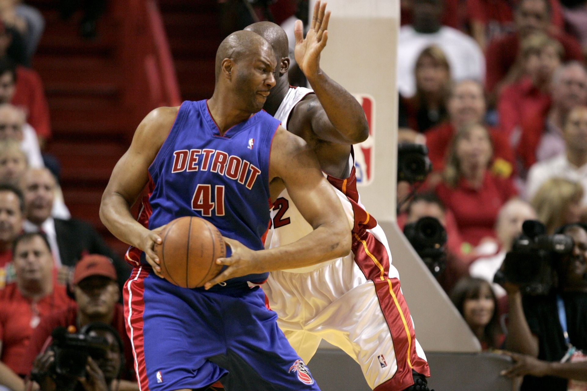 Detroit Pistons Elden Campbell, 2005 NBA Playoffs - Source: Getty
