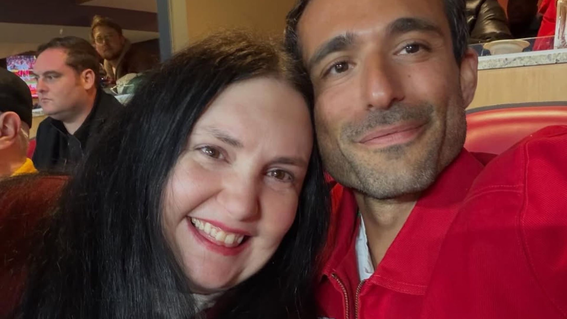 Lena Dunham at Arrowhead Stadium (Image via Instagram/lenadunham)