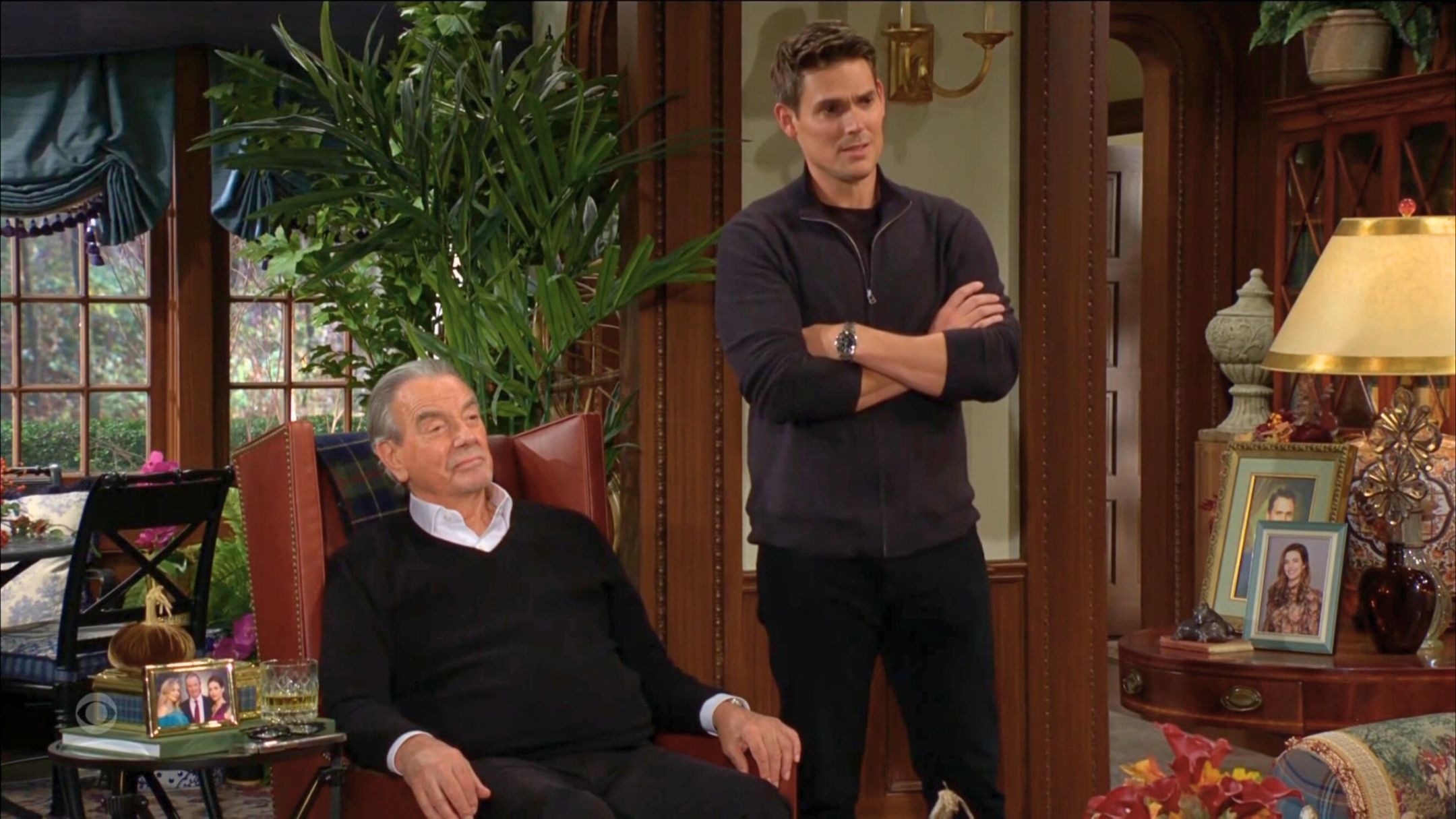 The Young and the Restless: Victor and Adam Newman gloat at Cane | Image: CBS