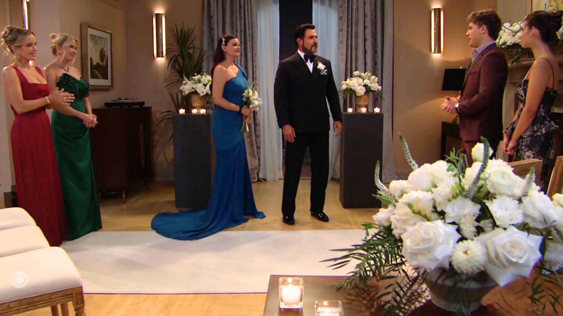 Bill gives a speech at Hope and Liam's wedding on The Bold and the Beautiful | Image: CBS