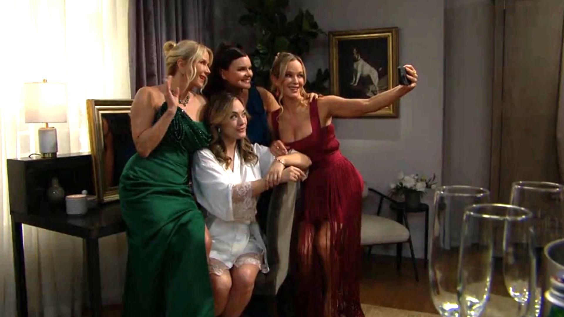 The Logan sisters gather for Hope&#039;s wedding on The Bold and the Beautiful | Image: CBS