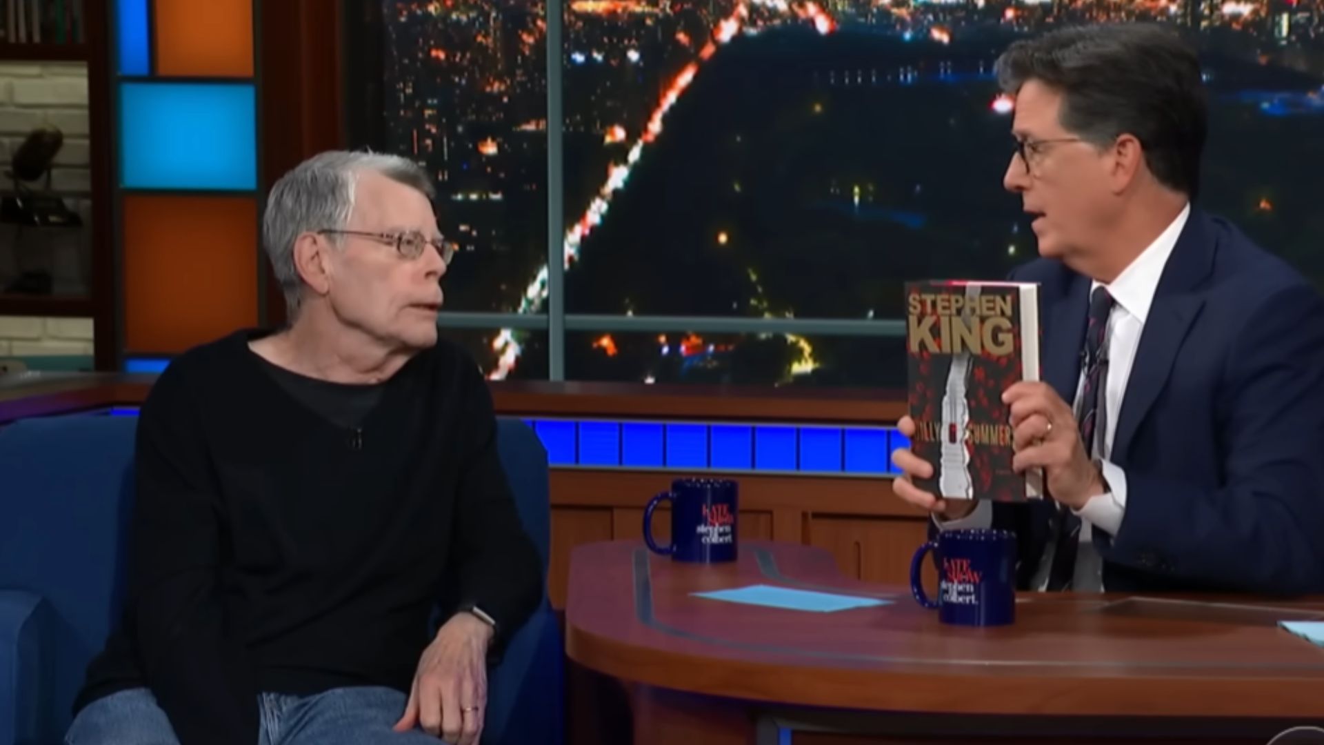 Stephen King (Image Source: @ColbertLateShow/ YouTube)