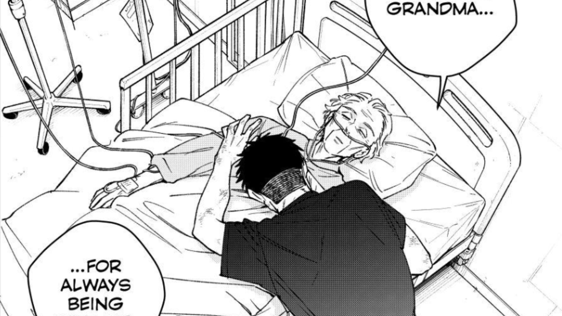 Momijikawa beside his grandmother (Image Source: K Manga)