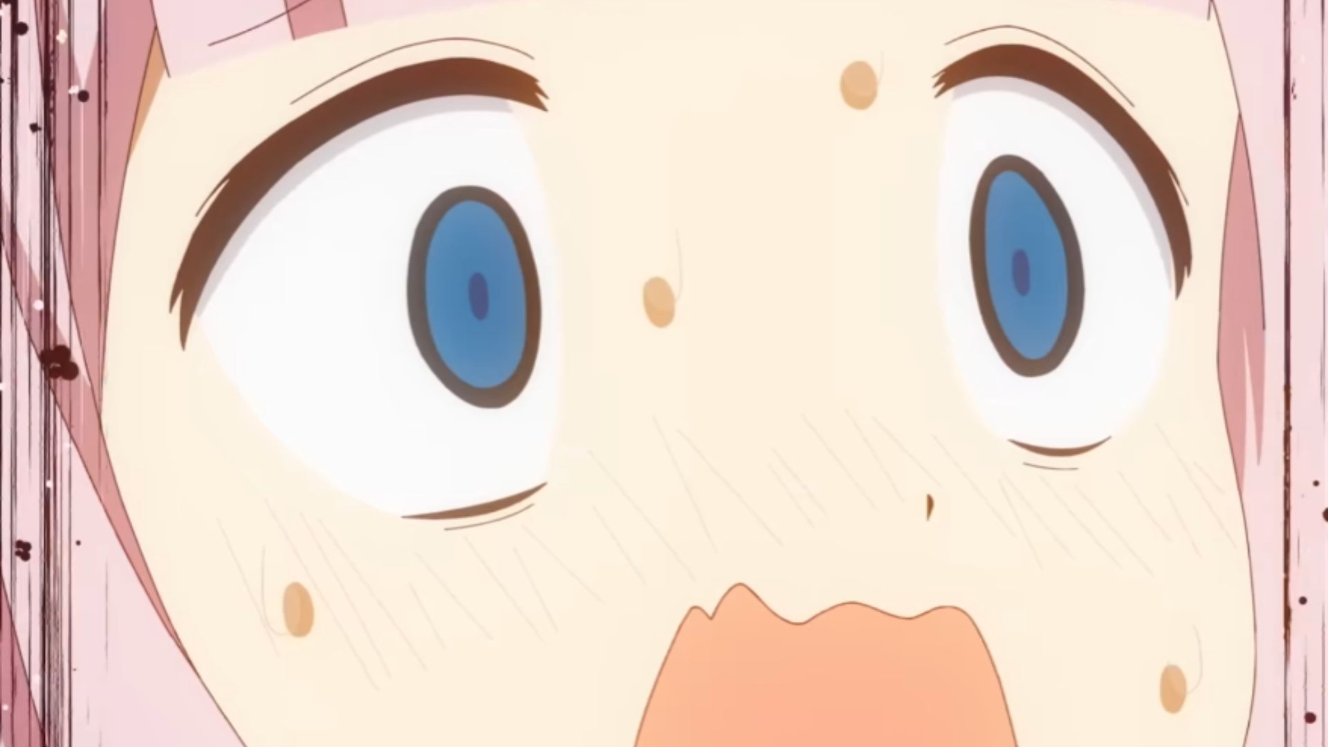 Chika Fujiwara&#039;s astonished face (Image Source: A-1 Pictures)
