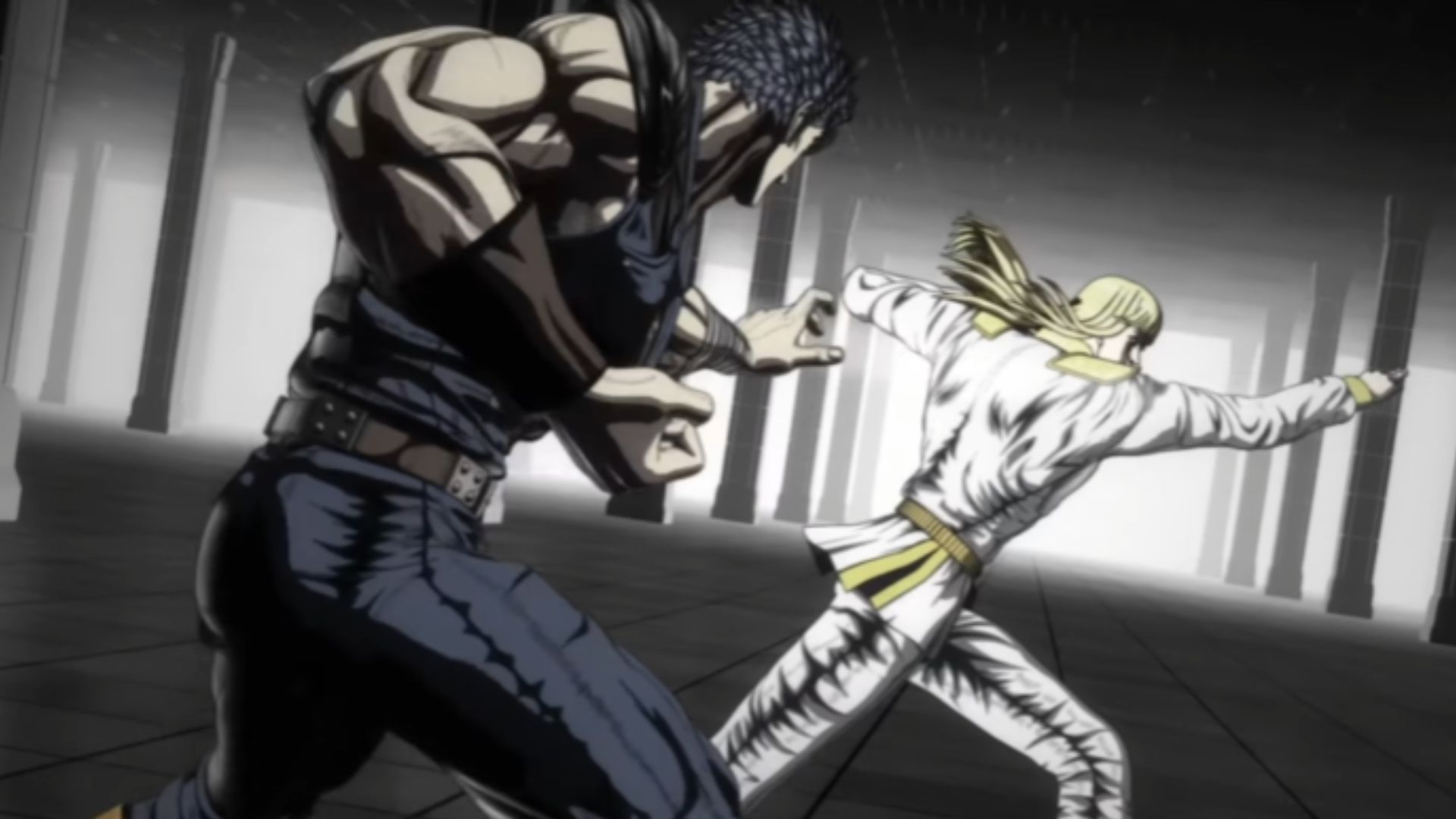 Visual image of Kenshiro vs. Shin from the promotional video (Image Source: Warner Bros. Japan)