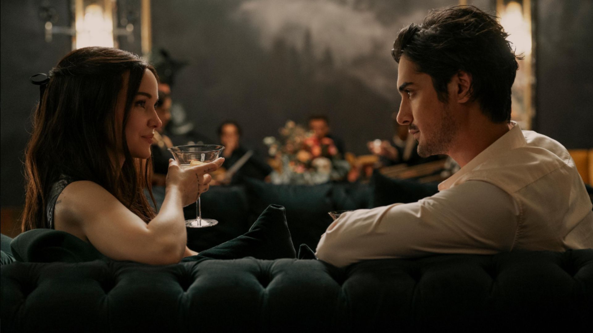 Dove Cameron and Avan&nbsp;Jogia in 56 Days (Image via a post on X/@PrimeVideo)