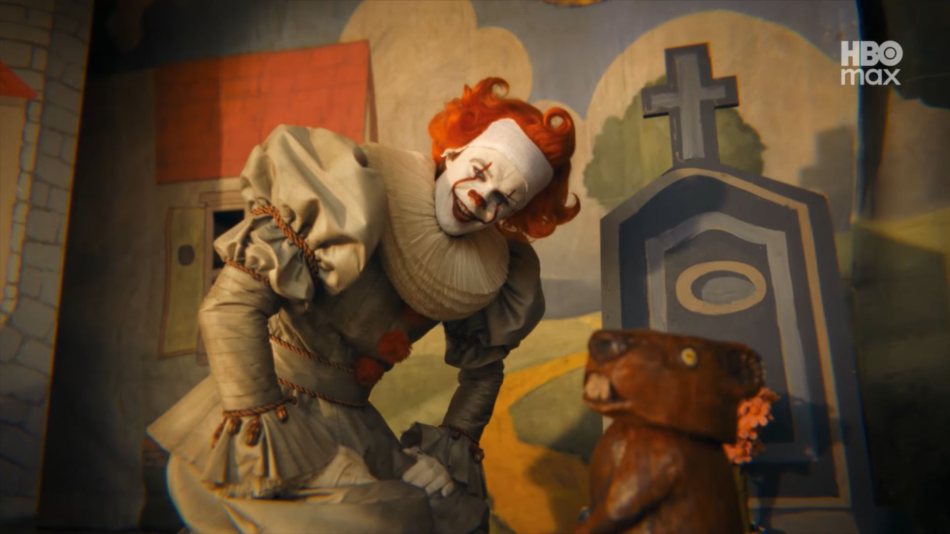 Bill Skarsg&aring;rd as Pennywise in IT: Welcome to Derry Episode 7 | Image Via: HBO Max