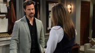 Thomas speaks to Hope alone on The Bold and the Beautiful | Image: CBS