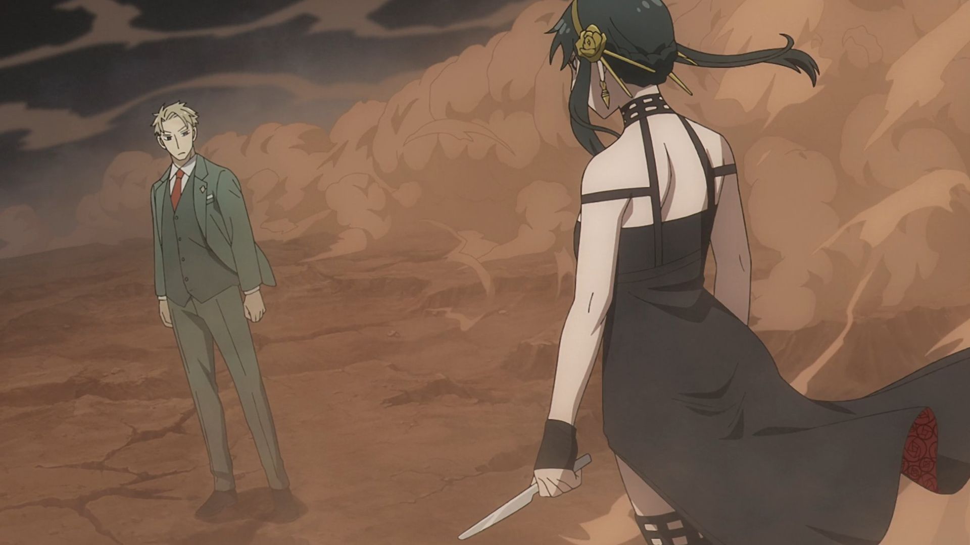 Yor imagining to assassinate Loid (Image credit: Wit Studio and CloverWorks)