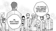 Sugishita's Grandfather cheering up the crowd (Image Source: K Manga)