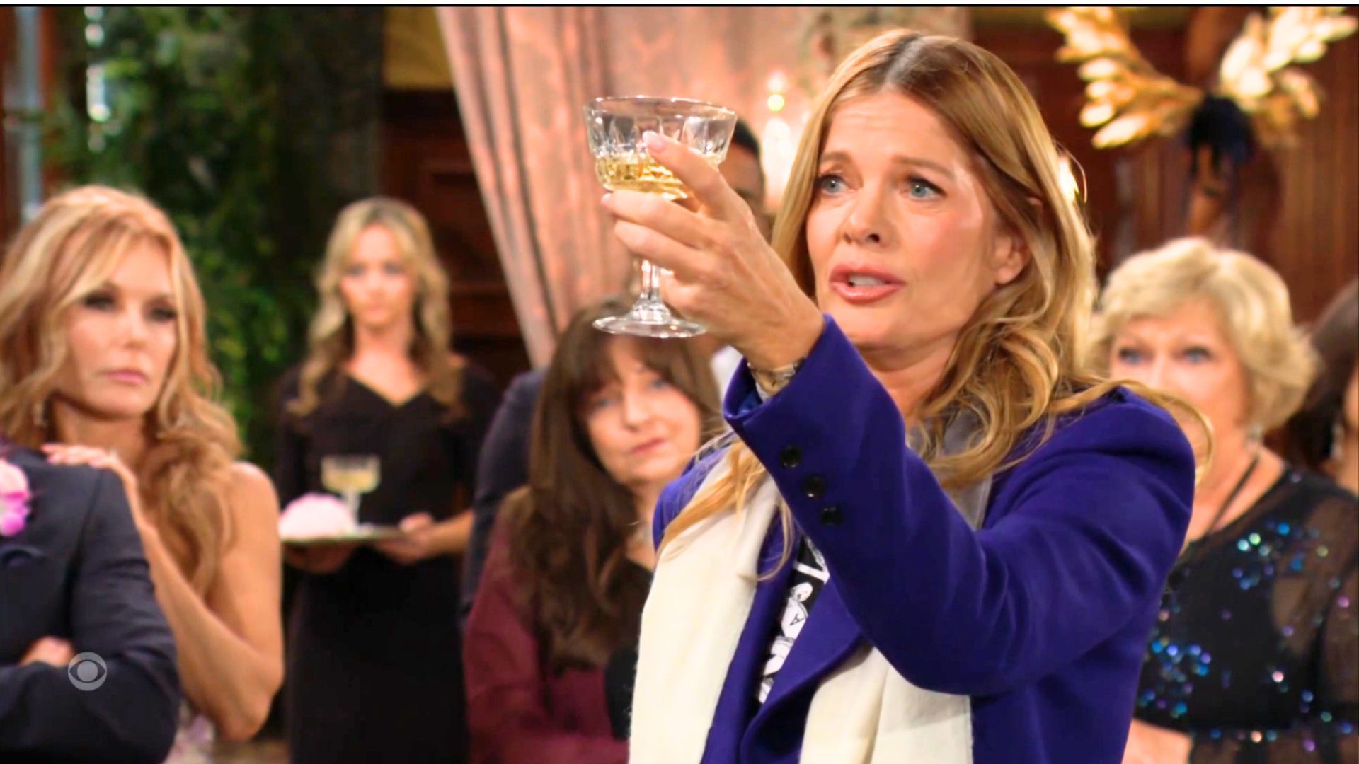 Phyllis will probably not be raising her glass to Nick and Sharon on The Young and the Restless | Image: CBS