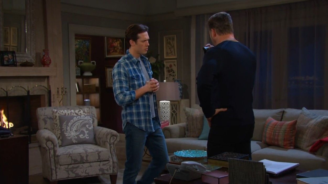 Brady (Eric Martsolf) and Tate (Leo Howard) on Days of our Lives. \Image: Peacock