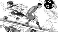 Rin dribbles past Loki (Image Source: K Manga)