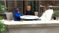 Dominic (Ethan Ray Clark), Devon (Bryton James), and Abby (Melissa Ordway) on The Young and the Restless | Image: CBS