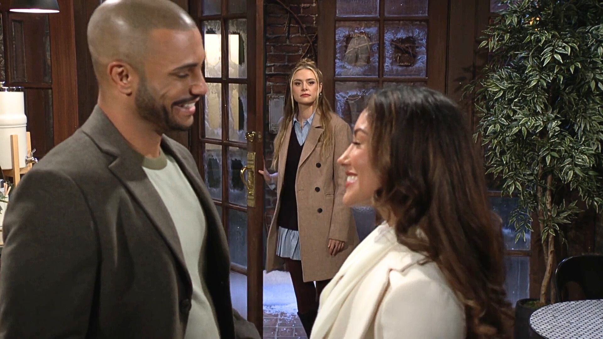 Claire is suspicious of Holden and Audra on The Young and the Restless | Image: CBS