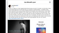 Lisa Minnelli's facebook post (Image Via Instagram/@Liza Minnelli)