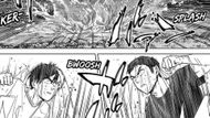 The fight continues after falling into the river (Image Source: K Manga)