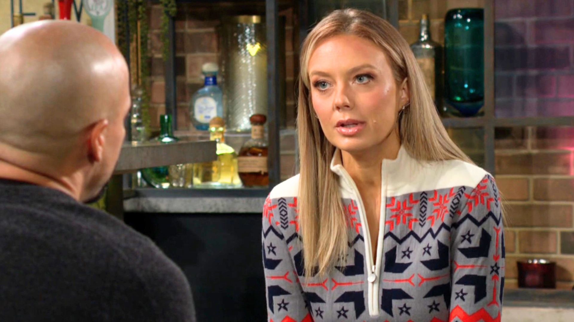 The Young and the Restless' Abby and Devon discuss Cane's attack on Newman | Image: CBS