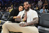 Kevin Gates and Brittany Renner At The Los Angeles Lakers Game - Source: Getty