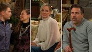 Sharon and Nick exchanged unhappy looks on The Young and the Restless | Image: CBS