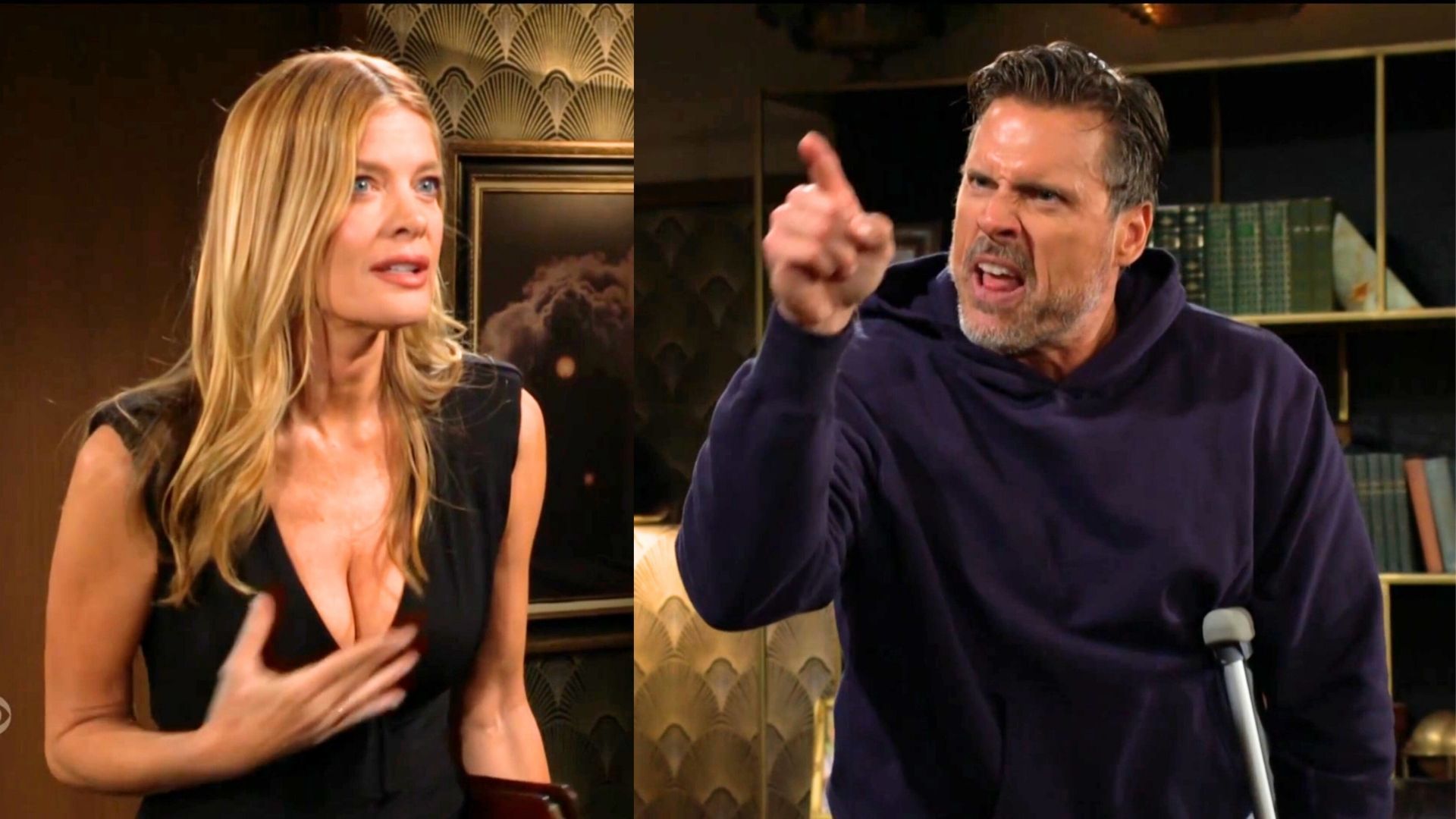 Phyllis (Michelle Stafford) and Nick (Joshua Morrow) on The Young and the Restless | Image: CBS